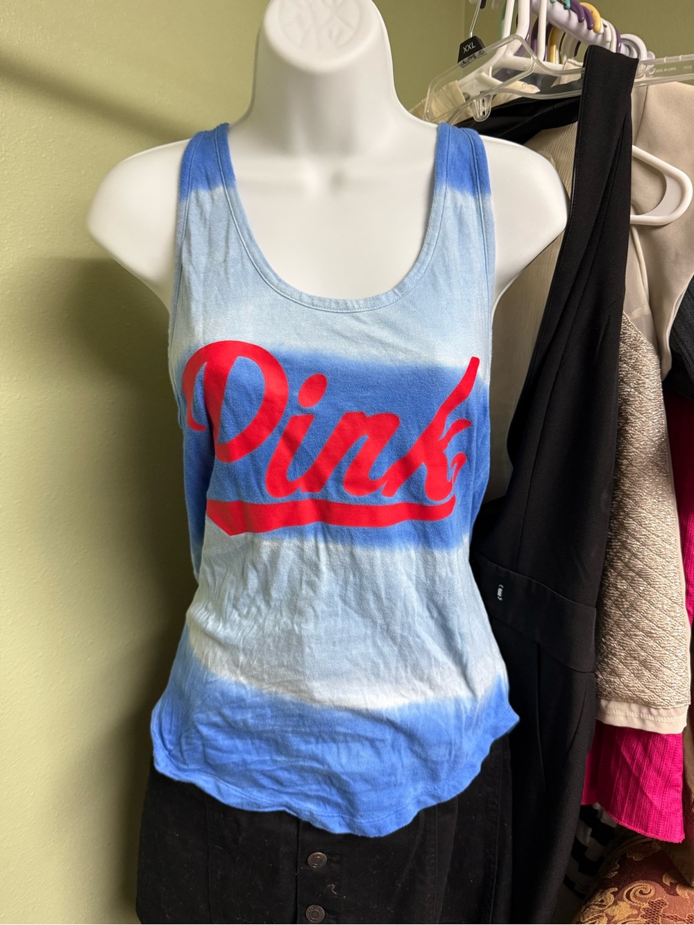 Victoria’s Secret PINK Americana Tie-dye Ombré Tank Size Medium